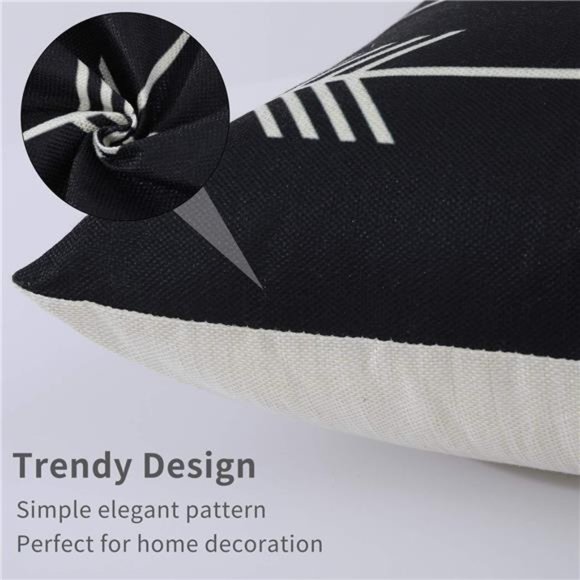 Set of 4 Decorative Geometric 18 x 18 Inches Throw Pillow Covers -Modern Pattern - Picture 7 of 14